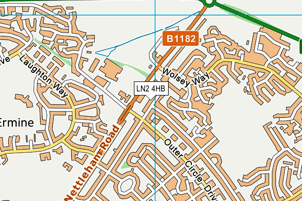 LN2 4HB map - OS VectorMap District (Ordnance Survey)