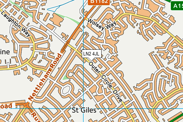 LN2 4JL map - OS VectorMap District (Ordnance Survey)