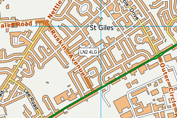 LN2 4LG map - OS VectorMap District (Ordnance Survey)