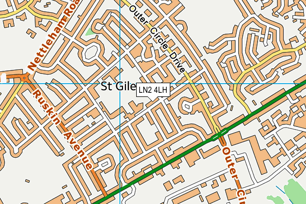 LN2 4LH map - OS VectorMap District (Ordnance Survey)