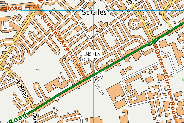 LN2 4LN map - OS VectorMap District (Ordnance Survey)