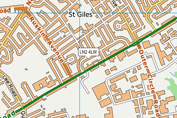 LN2 4LW map - OS VectorMap District (Ordnance Survey)