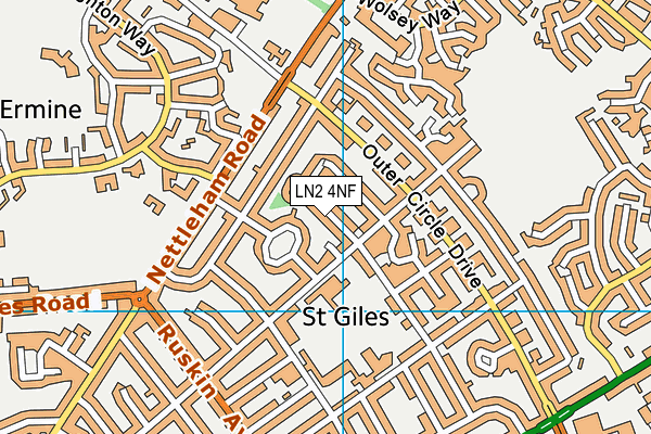 LN2 4NF map - OS VectorMap District (Ordnance Survey)
