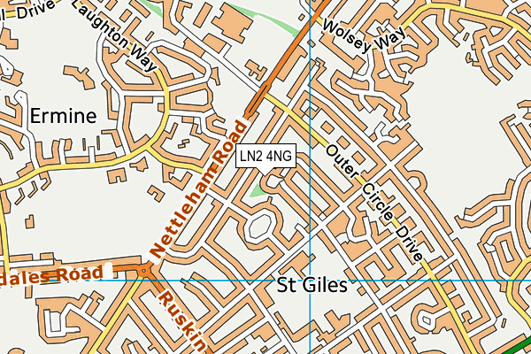 LN2 4NG map - OS VectorMap District (Ordnance Survey)