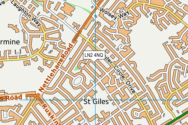 LN2 4NQ map - OS VectorMap District (Ordnance Survey)