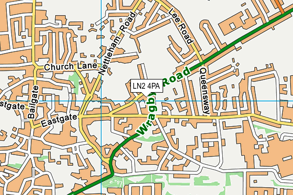 LN2 4PA map - OS VectorMap District (Ordnance Survey)