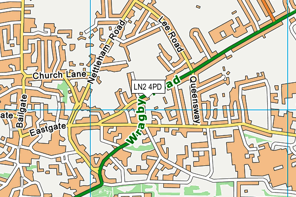 LN2 4PD map - OS VectorMap District (Ordnance Survey)