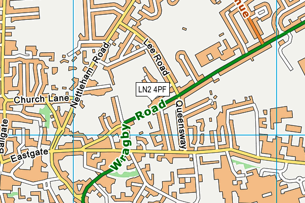 LN2 4PF map - OS VectorMap District (Ordnance Survey)
