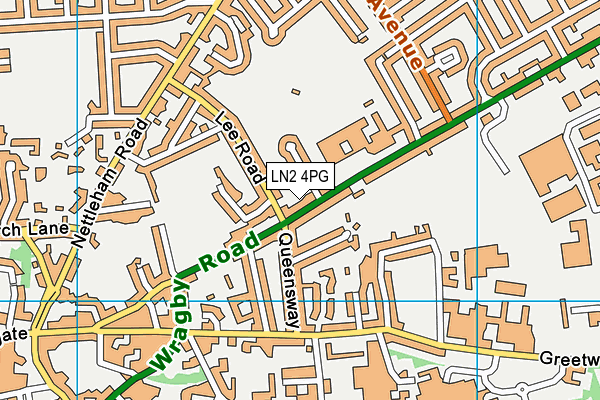 LN2 4PG map - OS VectorMap District (Ordnance Survey)