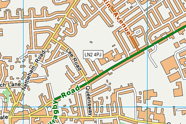 LN2 4PJ map - OS VectorMap District (Ordnance Survey)