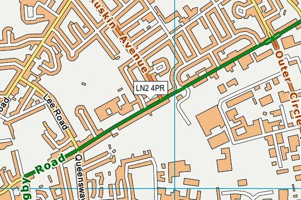 LN2 4PR map - OS VectorMap District (Ordnance Survey)