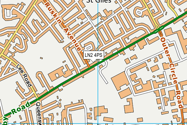 LN2 4PS map - OS VectorMap District (Ordnance Survey)