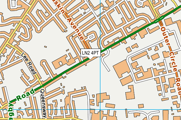 LN2 4PT map - OS VectorMap District (Ordnance Survey)