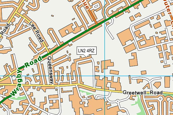 LN2 4RZ map - OS VectorMap District (Ordnance Survey)