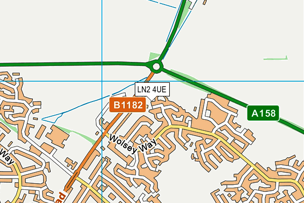 LN2 4UE map - OS VectorMap District (Ordnance Survey)