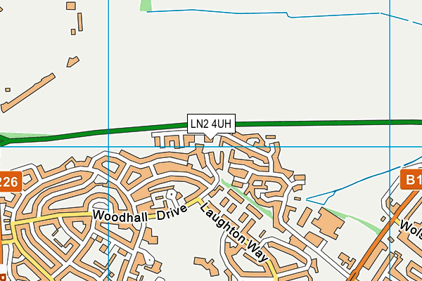 LN2 4UH map - OS VectorMap District (Ordnance Survey)