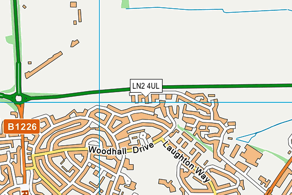 LN2 4UL map - OS VectorMap District (Ordnance Survey)