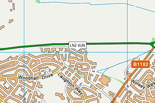 LN2 4UN map - OS VectorMap District (Ordnance Survey)