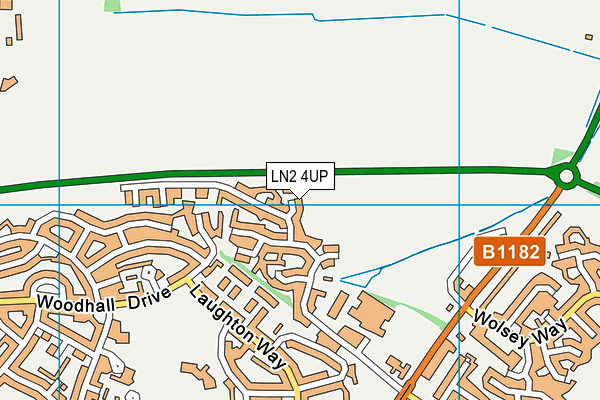 LN2 4UP map - OS VectorMap District (Ordnance Survey)
