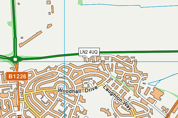 LN2 4UQ map - OS VectorMap District (Ordnance Survey)