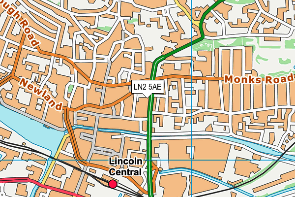 LN2 5AE map - OS VectorMap District (Ordnance Survey)