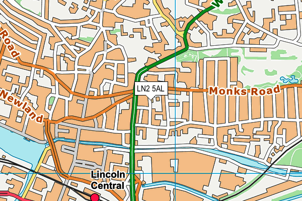 LN2 5AL map - OS VectorMap District (Ordnance Survey)