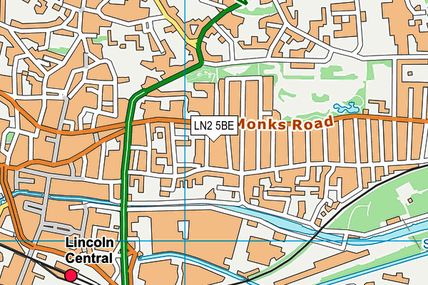 LN2 5BE map - OS VectorMap District (Ordnance Survey)