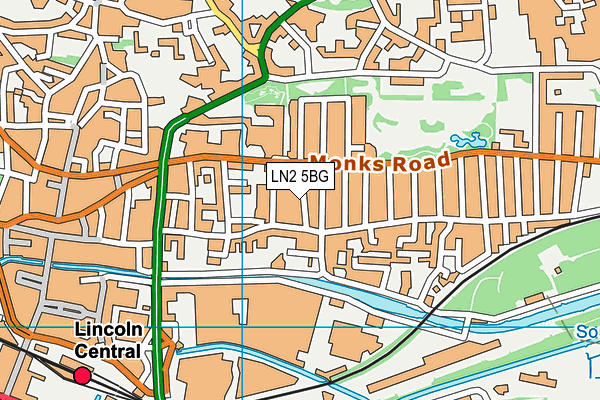 LN2 5BG map - OS VectorMap District (Ordnance Survey)
