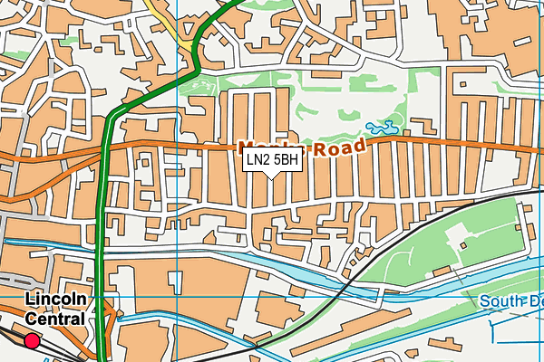 LN2 5BH map - OS VectorMap District (Ordnance Survey)