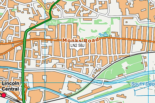 LN2 5BJ map - OS VectorMap District (Ordnance Survey)