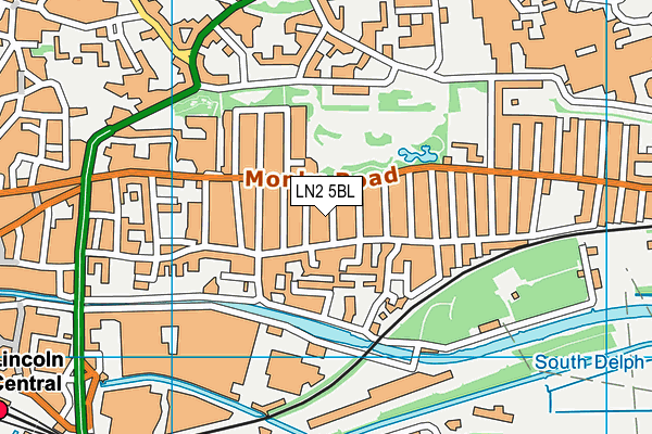 LN2 5BL map - OS VectorMap District (Ordnance Survey)