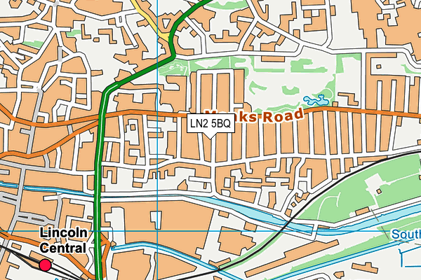 LN2 5BQ map - OS VectorMap District (Ordnance Survey)