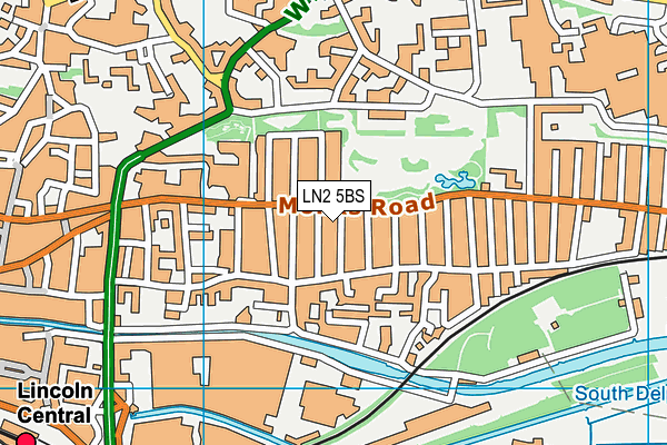 LN2 5BS map - OS VectorMap District (Ordnance Survey)