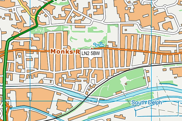 LN2 5BW map - OS VectorMap District (Ordnance Survey)