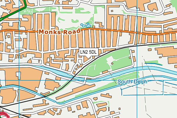 LN2 5DL map - OS VectorMap District (Ordnance Survey)