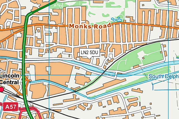 LN2 5DU map - OS VectorMap District (Ordnance Survey)
