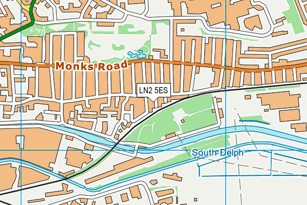 LN2 5ES map - OS VectorMap District (Ordnance Survey)