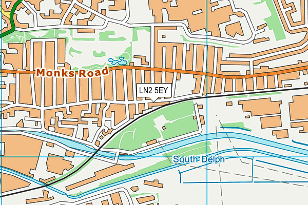 LN2 5EY map - OS VectorMap District (Ordnance Survey)