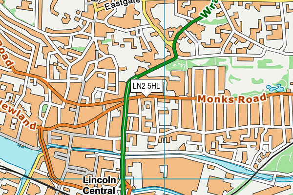 LN2 5HL map - OS VectorMap District (Ordnance Survey)