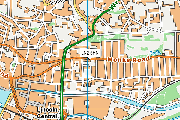 LN2 5HN map - OS VectorMap District (Ordnance Survey)