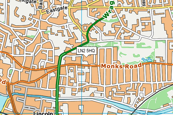LN2 5HQ map - OS VectorMap District (Ordnance Survey)
