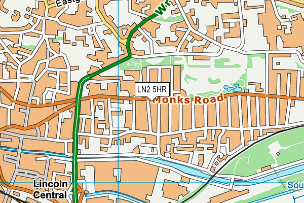 LN2 5HR map - OS VectorMap District (Ordnance Survey)