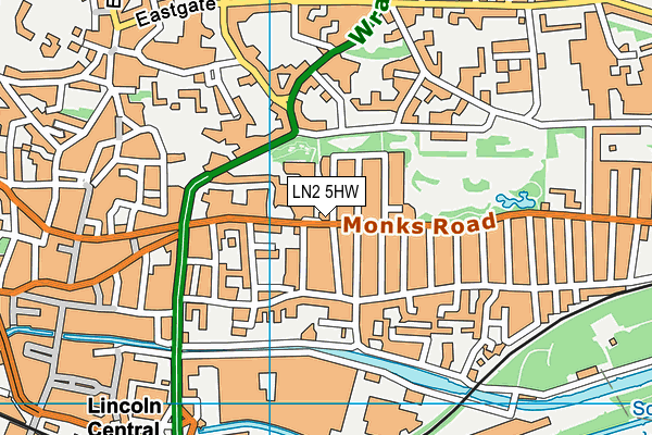 LN2 5HW map - OS VectorMap District (Ordnance Survey)