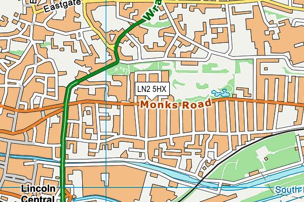 LN2 5HX map - OS VectorMap District (Ordnance Survey)