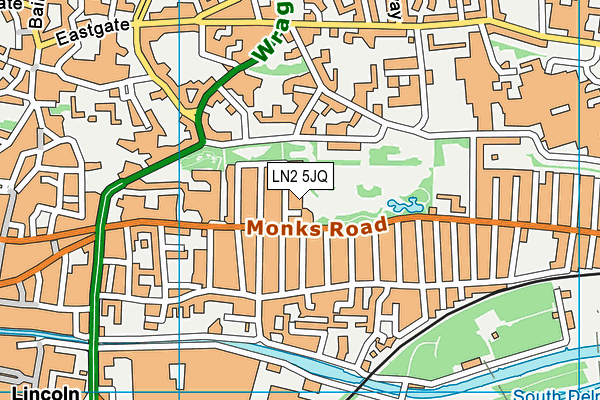 LN2 5JQ map - OS VectorMap District (Ordnance Survey)