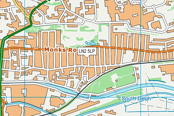 LN2 5LP map - OS VectorMap District (Ordnance Survey)