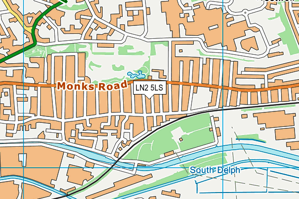 LN2 5LS map - OS VectorMap District (Ordnance Survey)