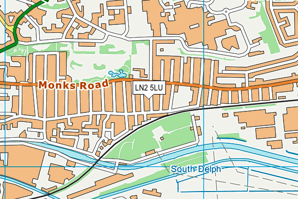 LN2 5LU map - OS VectorMap District (Ordnance Survey)