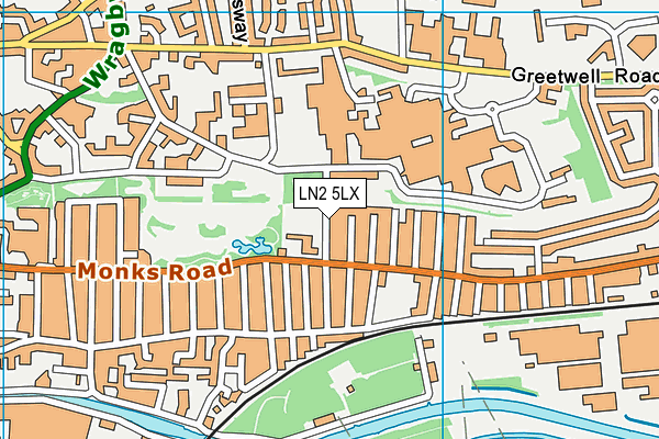 LN2 5LX map - OS VectorMap District (Ordnance Survey)
