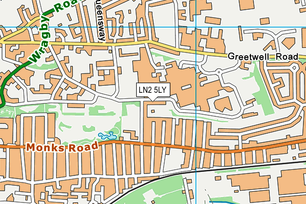 LN2 5LY map - OS VectorMap District (Ordnance Survey)